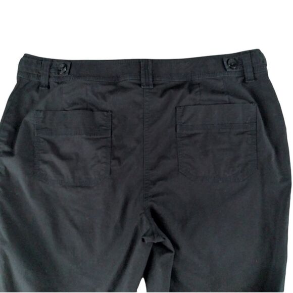 Chico's Black Cotton Blend Hi- rise Pants with Rhinestone Embellishments - Picture 6 of 11